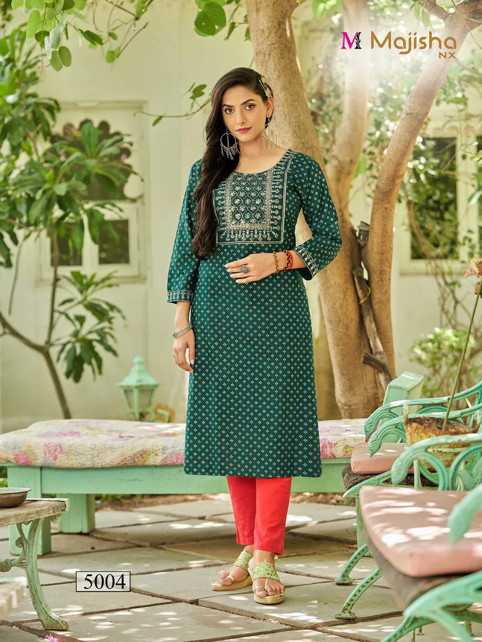 Majisha Nx Poshak 5 Rayon Fancy Exclusive Wear Designer Kurti Collection